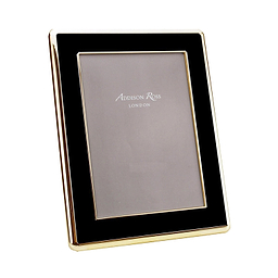 Black Enamel & Gold Curve Frame