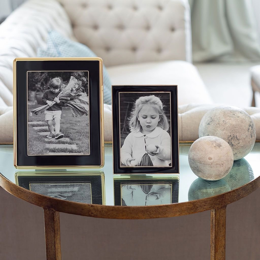 Black Enamel & Gold Frame - Addison Ross Ltd UK