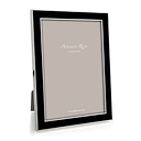 Black Enamel & Silver Frame