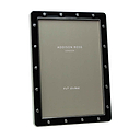Black Enamel & Silver Locket Frame