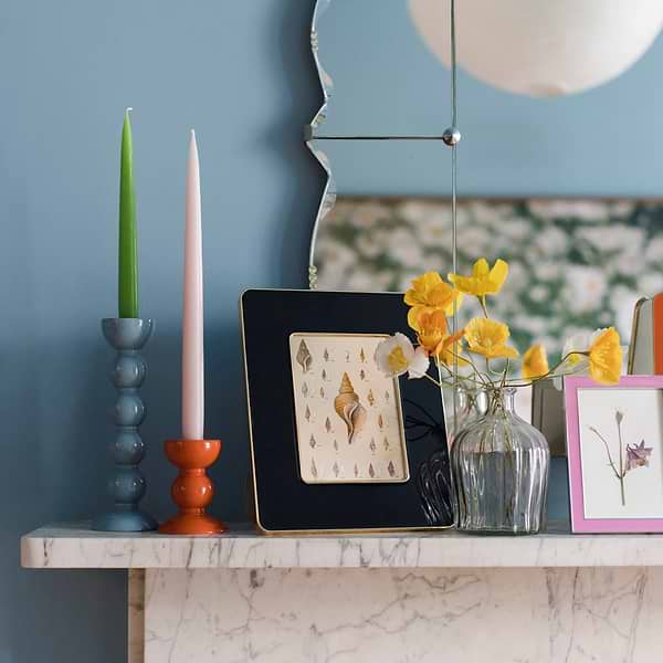Black & Gold Enamel Studio Photo Frame - Addison Ross Ltd UK