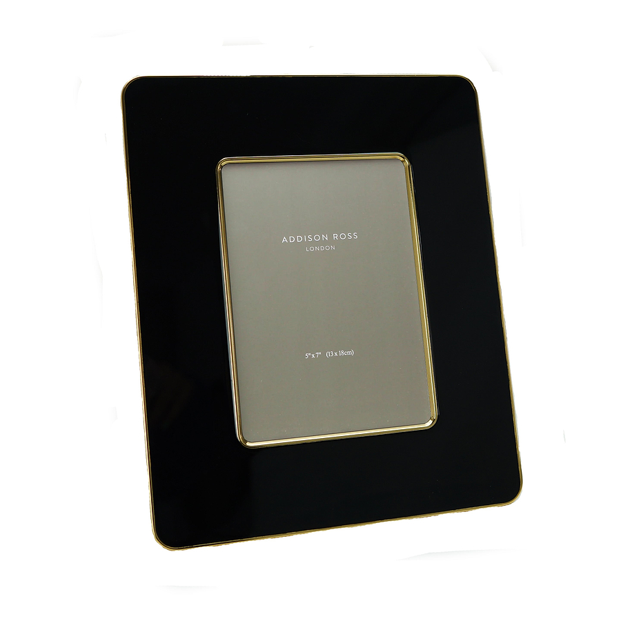Black & Gold Enamel Studio Photo Frame - Addison Ross Ltd UK