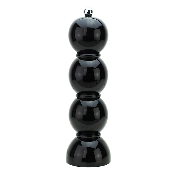 Black Lacquer Bobbin Salt or Pepper Mill Grinder - Addison Ross Ltd UK