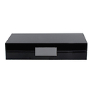 Black Lacquer Box With Silver