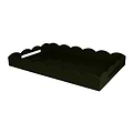 Black Large Lacquered Scallop Ottoman Tray - Addison Ross Ltd UK