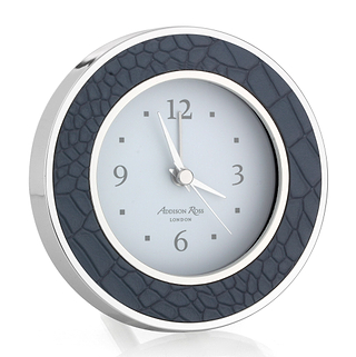 Blue Croc Silver Silent Alarm Clock