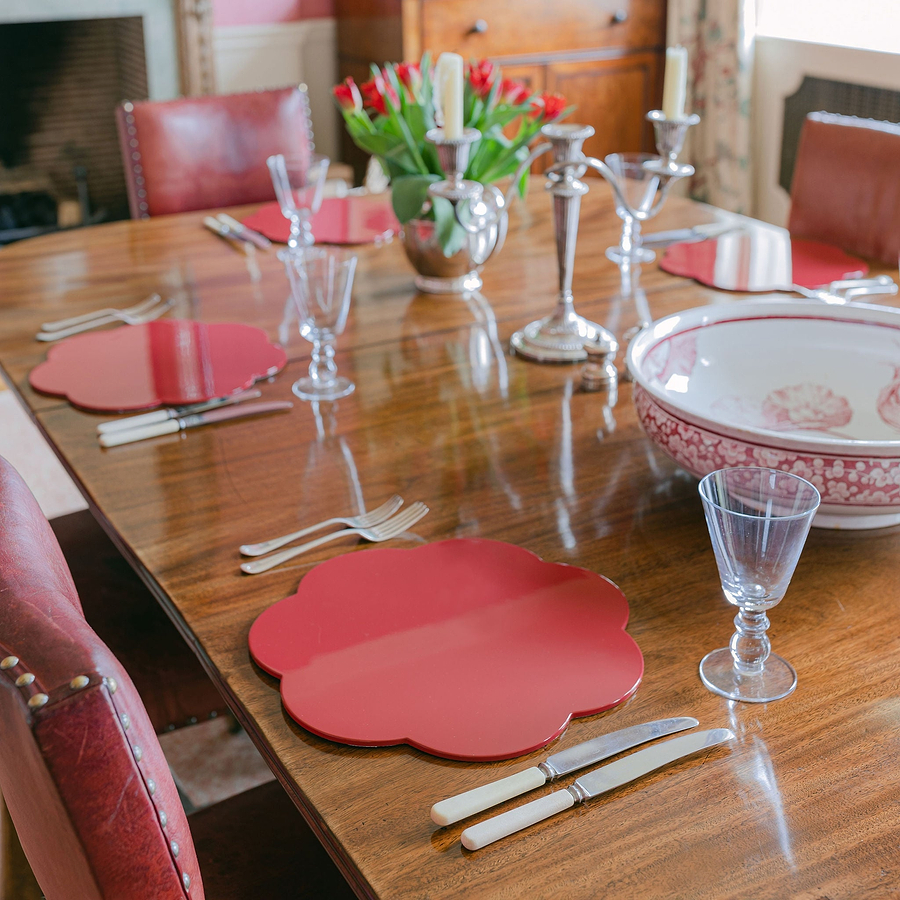 Burgundy Lacquer Placemats – Set of 4 - Addison Ross Ltd UK