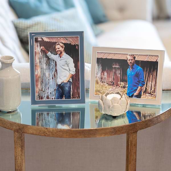 Cappuccino Enamel & Silver Frame - Addison Ross Ltd UK