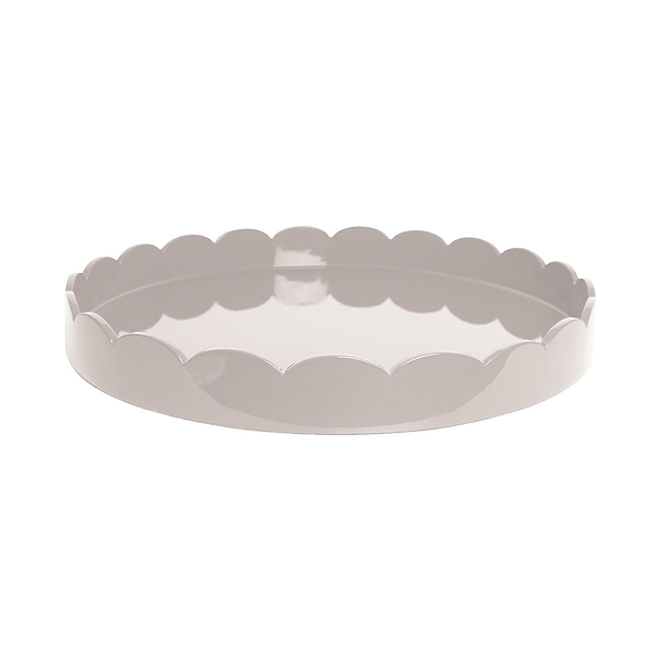 Cappuccino Round Large Lacquered Scallop Tray - Addison Ross Ltd UK