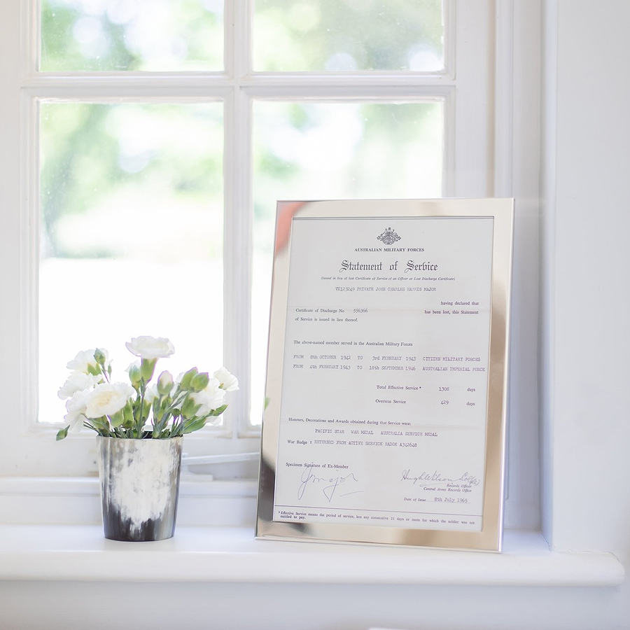 Certificate Silver Frame - Addison Ross Ltd UK