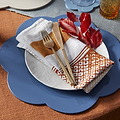 Chambray Blue Large Scallop Lacquer Placemats – Set of 4 - Addison Ross Ltd UK
