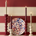 Chambray Blue Wax LED Candles - Set of 2 - Addison Ross Ltd UK