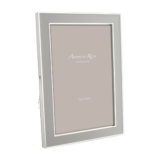 Chiffon Enamel & Silver Frame