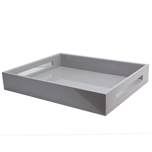 Chiffon Grey Medium Lacquered Serving Tray - Addison Ross Ltd UK
