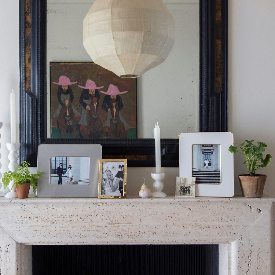 Chiffon & Silver Enamel Studio Photo Frame - Addison Ross Ltd UK