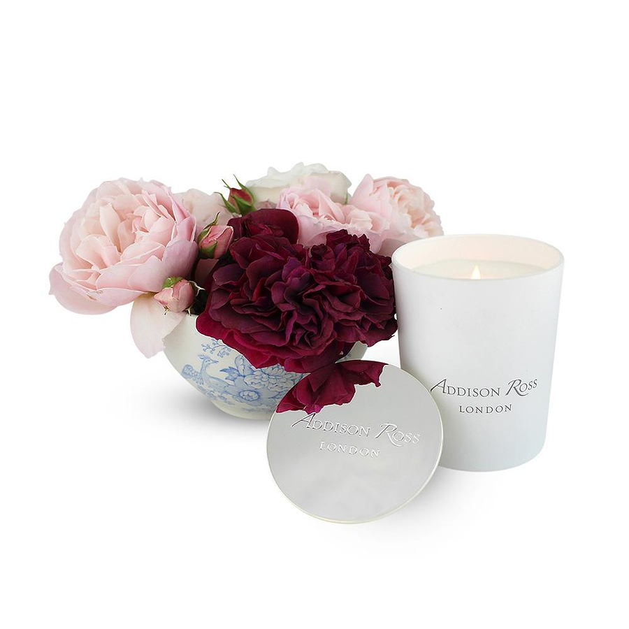 China Blue Scented Candle - Addison Ross Ltd UK