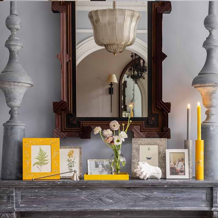 Grey Chinoiserie Candlestick - Addison Ross Ltd UK