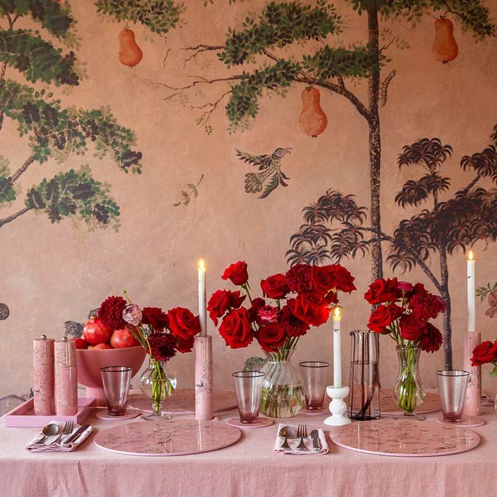 Pink Chinoiserie Coasters - Set of 4 - Addison Ross Ltd UK