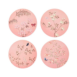 Pink Chinoiserie Coasters - Set of 4
