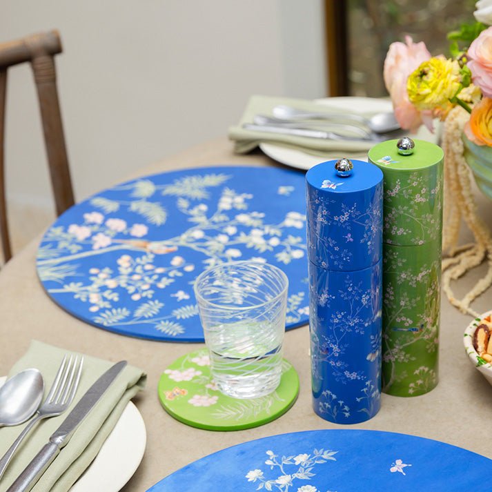Green Chinoiserie Coasters - Set of 4 - Addison Ross Ltd UK