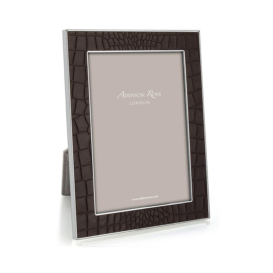 Chocolate Croc & Silver Frame - Addison Ross Ltd UK