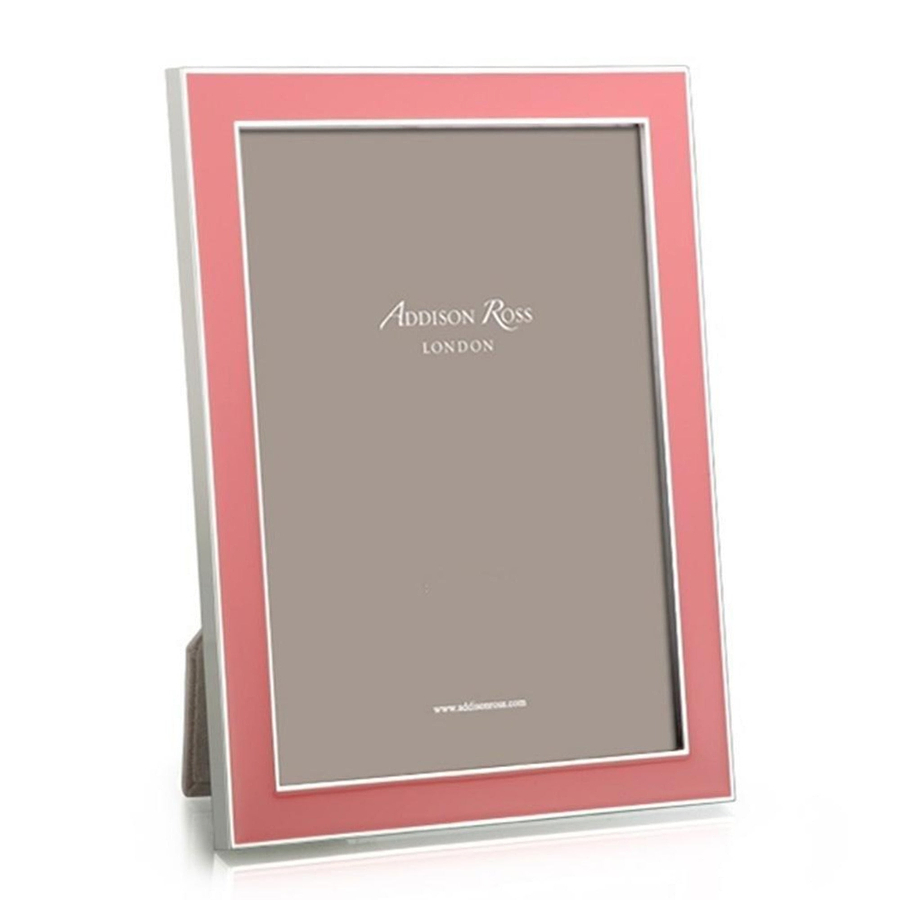Coral Enamel & Silver Frame - Addison Ross Ltd UK