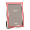 Coral Enamel & Silver Frame