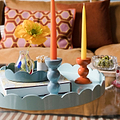 Eau De Nil Round Medium Lacquered Scallop Tray - Addison Ross Ltd UK