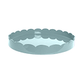 Eau De Nil Round Medium Lacquered Scallop Tray - Addison Ross Ltd UK