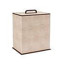 Ecru Faux Shagreen Bin