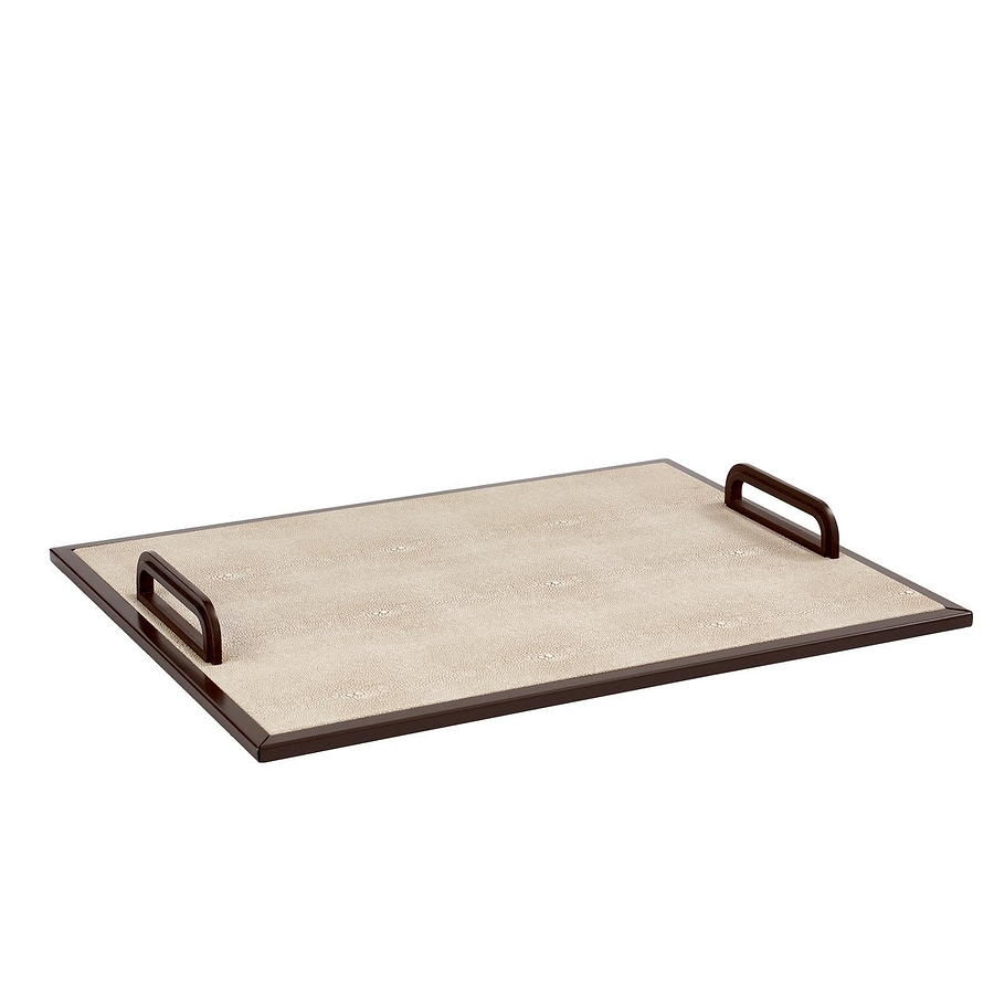Ecru Faux Shagreen Tray - Addison Ross Ltd UK