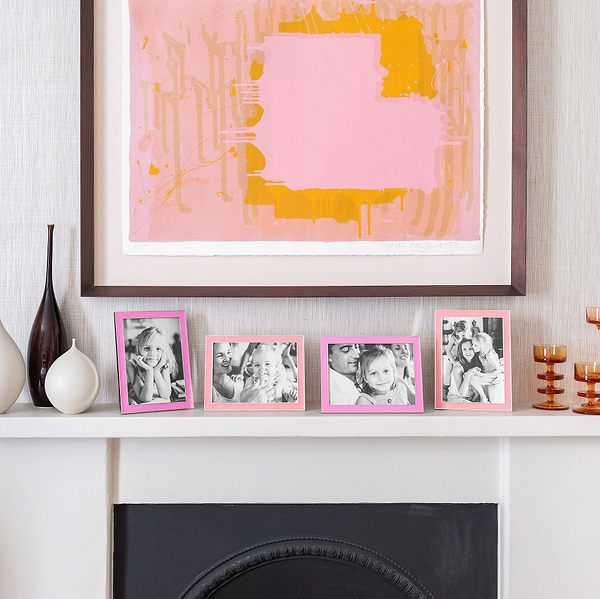 Electric Pink Enamel & Silver Frame - Addison Ross Ltd UK