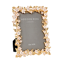 Gold & White Flower Frame