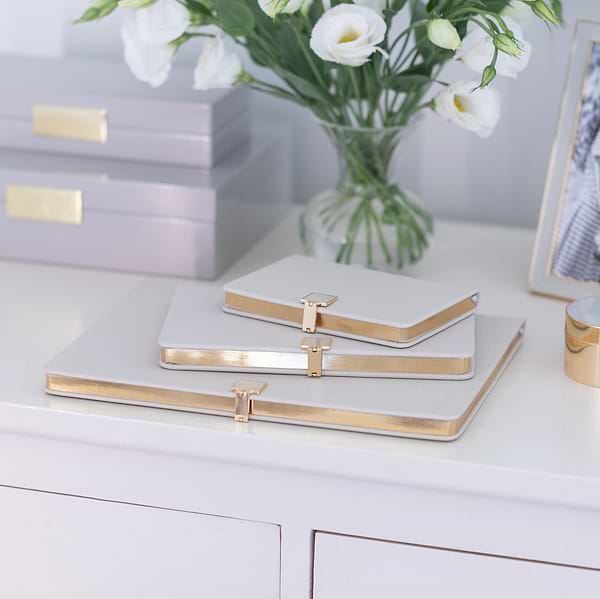 Grey & Gold A4 Notebook - Addison Ross Ltd UK