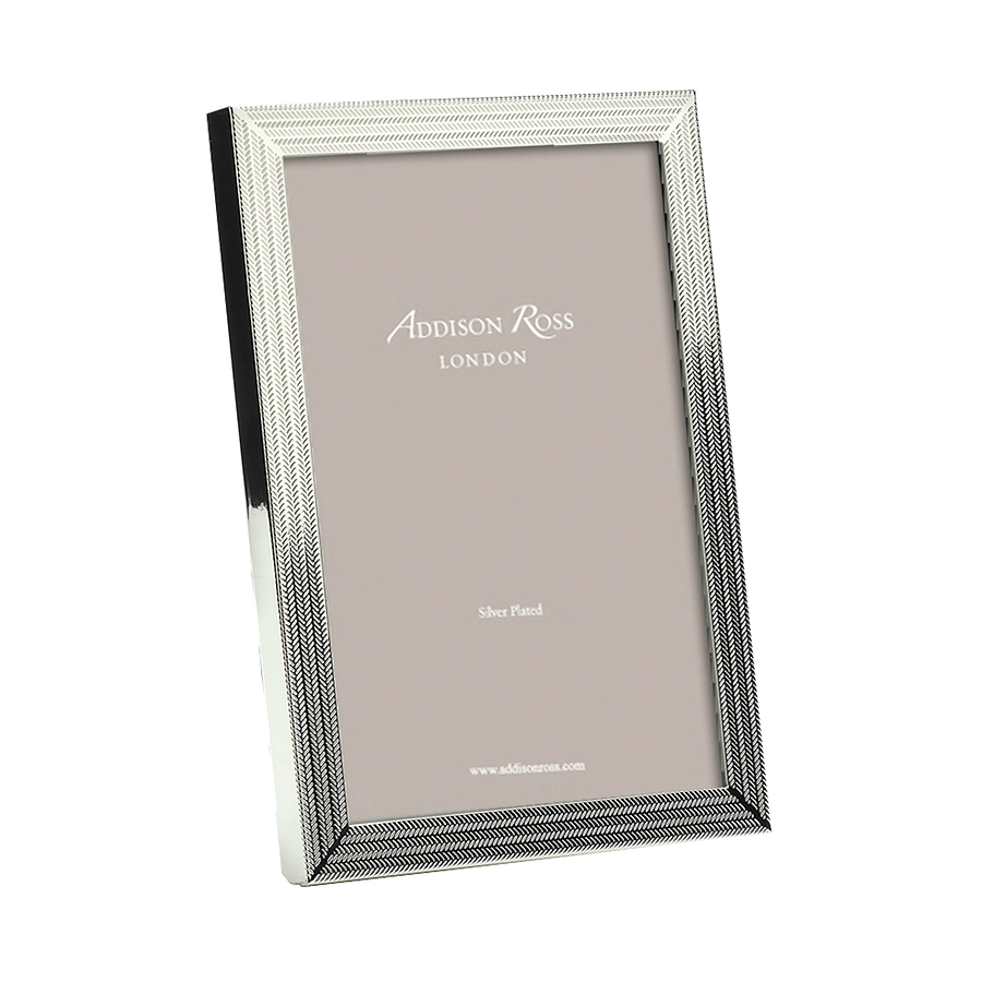 Herringbone Silver Plated Photo Frame - Addison Ross Ltd UK