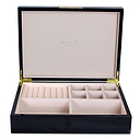 Large Black Jewellery Box with Gold