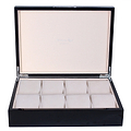 Large Black Watch Box with Silver - Addison Ross Ltd UK