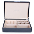 Large Carbon Fibre Jewellery Box with Silver - Addison Ross Ltd UK