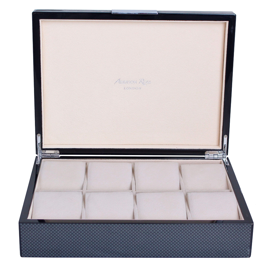 Large Carbon Fibre Watch Box - Addison Ross Ltd UK
