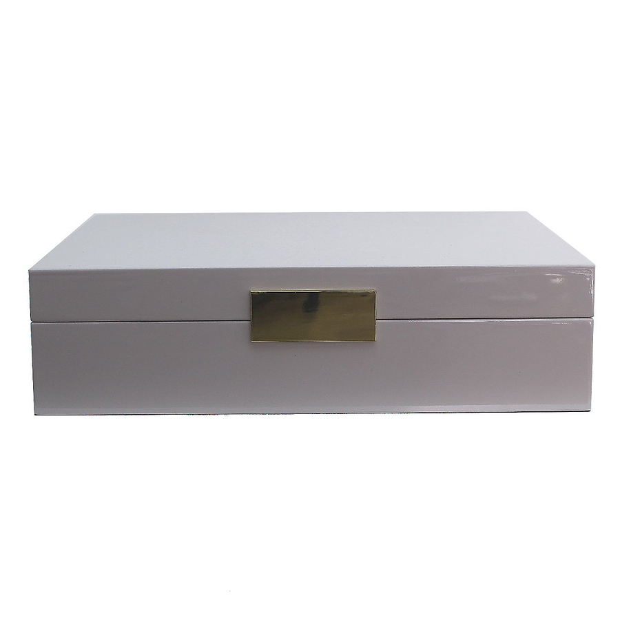 Large Chiffon Grey & Gold Watch Box - Addison Ross Ltd UK