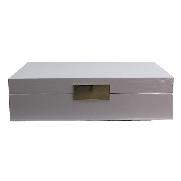 Large Chiffon Grey & Gold Watch Box - Addison Ross Ltd UK