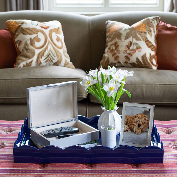 Large Chiffon Lacquer Box With Silver - Addison Ross Ltd UK