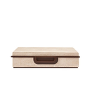 Large Ecru Faux Shagreen Box