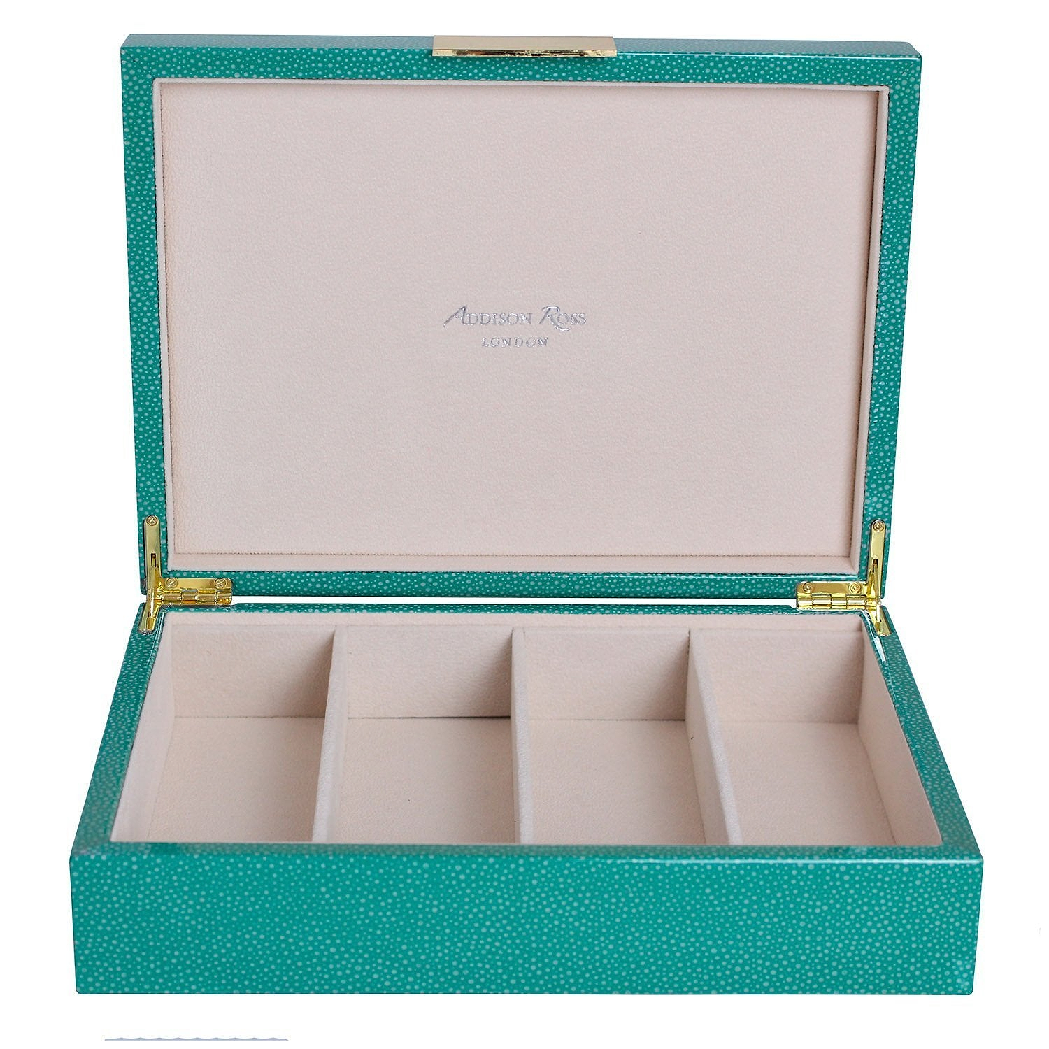 Large Green Shagreen & Gold Glasses Box - Addison Ross Ltd UK