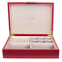Large Pink Shagreen Jewellery Box with Gold