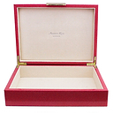 Large Pink Shagreen Lacquer Box with Gold