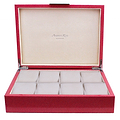 Large Pink Shagreen Watch Box with Silver - Addison Ross Ltd UK