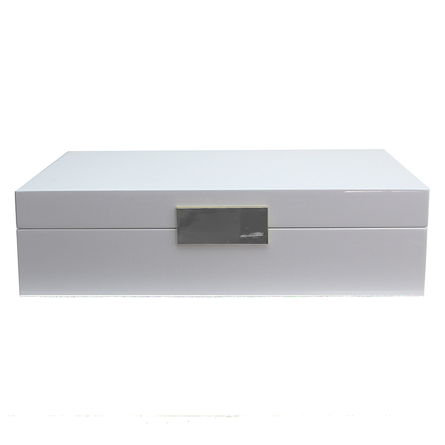 Large White Jewellery Box with Gold - Addison Ross Ltd UK