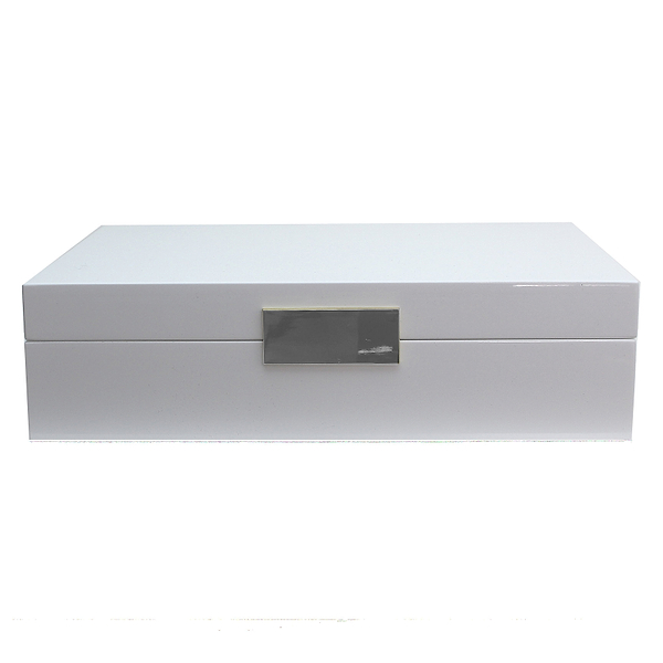 Large White Jewellery Box with Gold - Addison Ross Ltd UK