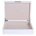 Large White Lacquer Box With Silver - Addison Ross Ltd UK